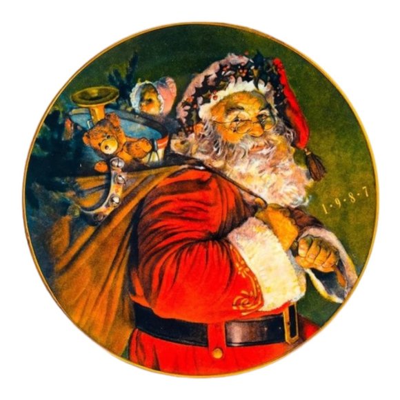 Avon Other - Avon 1987 Christmas Plate "The Magic That Santa Brings" KInd and Jolly Santa
